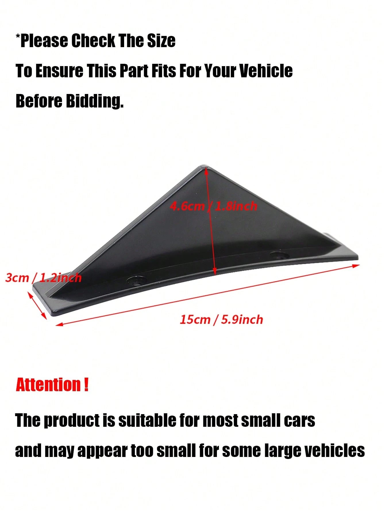 1 Set Black ABS Car Rear Bumper Spoiler Diffuser