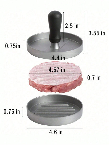 1 Set Burger Press With 100 Pcs Non-Stick Papers- Hamburger Patty Maker, Kitchen Tool For Party Family Gathering