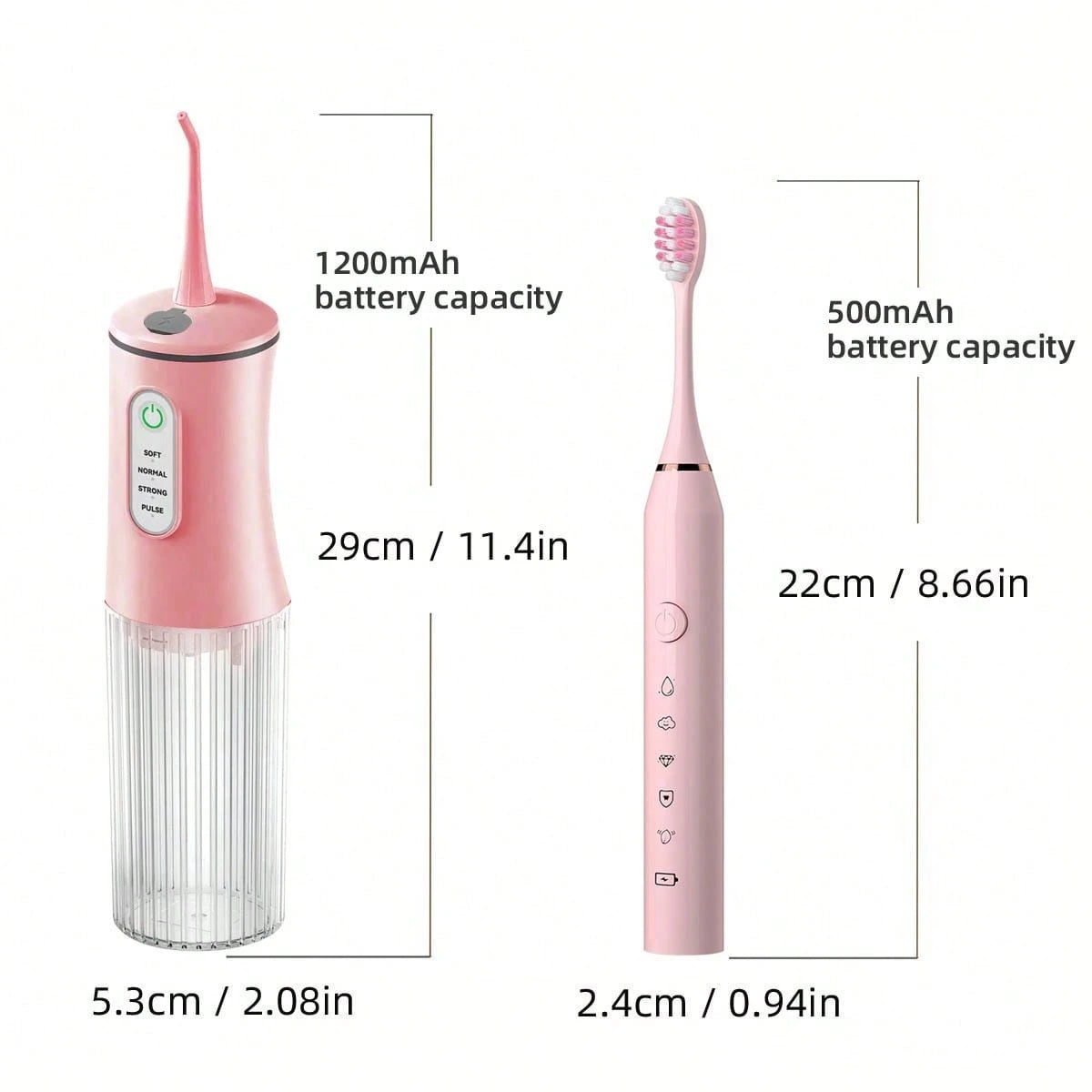 1 Set Electric Water Flosser With 4 Nozzles, 1 Set Electric Toothbrush With 4 Replaceable Brush Heads, Long Battery Life Portable USB Rechargeable Combo Kit, Suitable For Home Oral And Dental Care