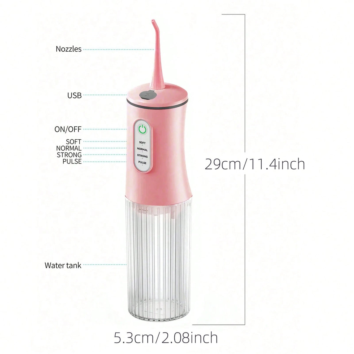 1 Set Electric Water Flosser With 4 Nozzles, 1 Set Electric Toothbrush With 4 Replaceable Brush Heads, Long Battery Life Portable USB Rechargeable Combo Kit, Suitable For Home Oral And Dental Care