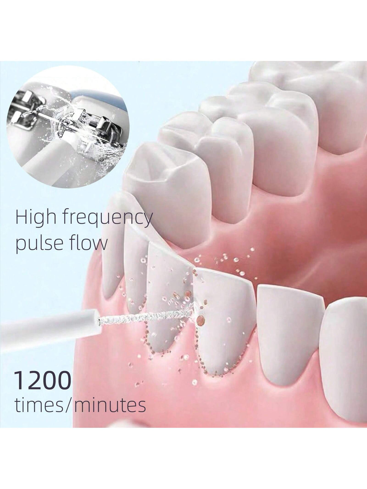 1 Set Electric Water Flosser With 4 Nozzles, 1 Set Electric Toothbrush With 4 Replaceable Brush Heads, Long Battery Life Portable USB Rechargeable Combo Kit, Suitable For Home Oral And Dental Care