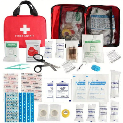 1 Set Medical Emergency First Aid Kit, Outdoor Sports Earthquake Fire Rescue Medical Bag, Portable Handbag For Basic Emergency First Aid Treatment, Suitable For Home, Travel And Camping For Emergency