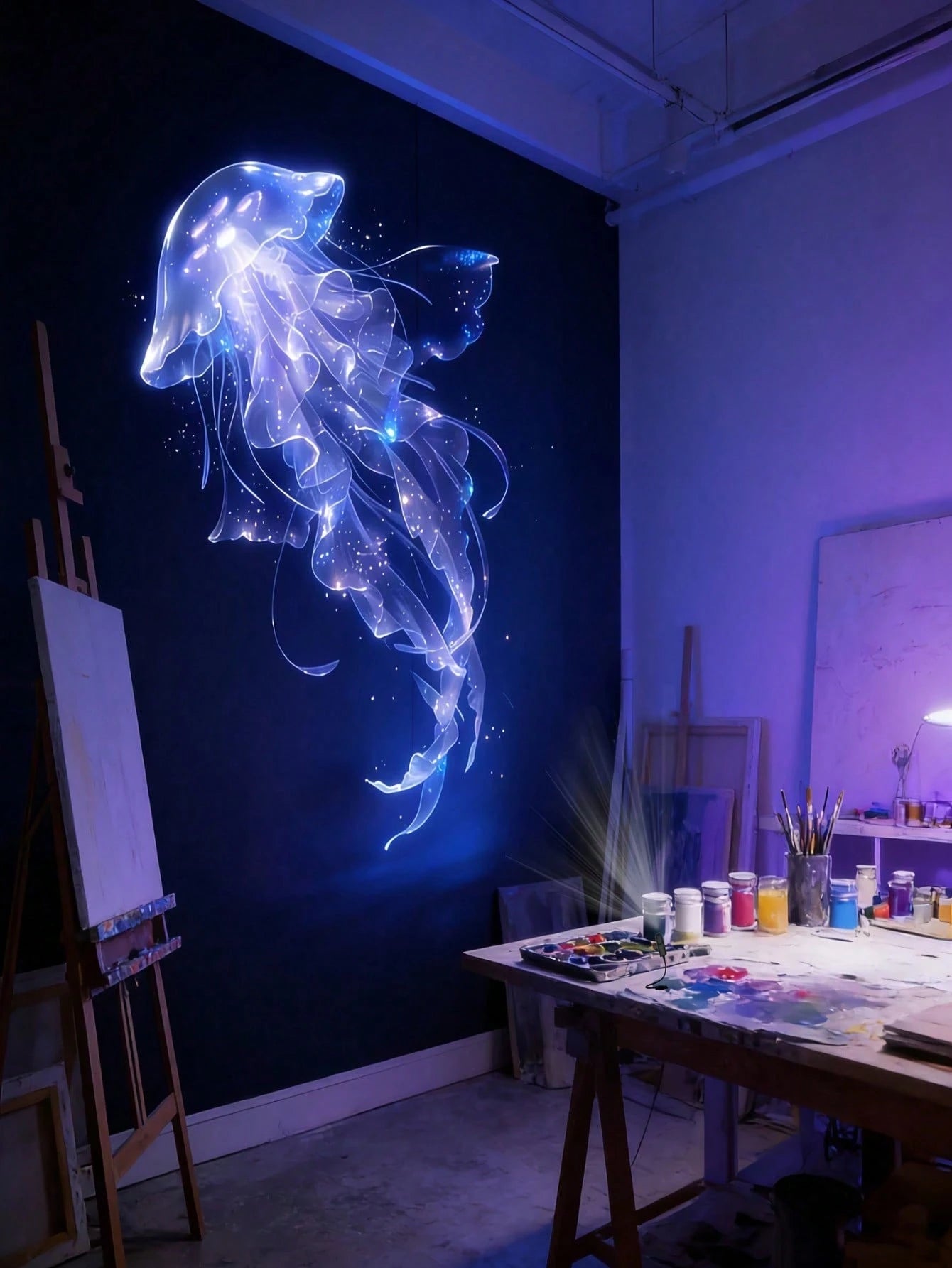 1 Set Mini USB Ocean Projection Lamp, LED Butterfly Projection Light, Including Whale/Jellyfish, Starfish, Butterfly Patterns, Starry Sky Projection Lamp, 360° Adjustable LED Ceiling Decor Light, Suit