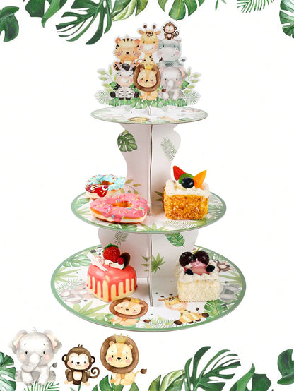 1 Set Purple Mermaid Shaped Cake Stand, Mermaid Theme Birthday Party Dessert Display Rack, Mermaid Tail Pattern Cupcake Stand, Suitable For Cake Decoration, Mermaid Theme Baby 1st Birthday Party Decor