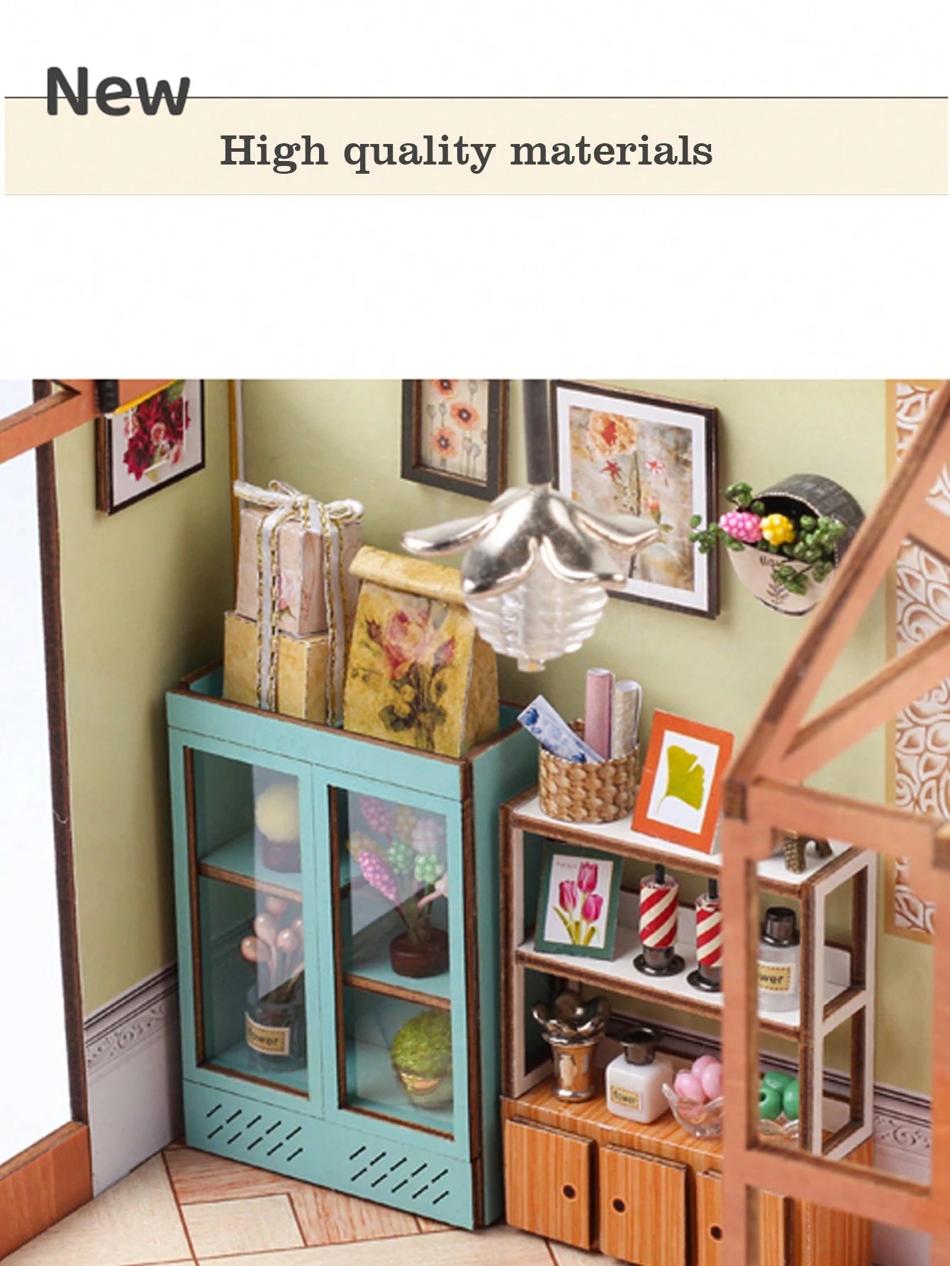 1 Set Wooden DIY Dollhouse Kit, Assemble Miniature Model House, Miniature Greenhouse Model Kit, 1:24 Scale, DIY Craft/Birthday Gift/Home Decor, Gift For Family And Friends (Batteries Not Included)