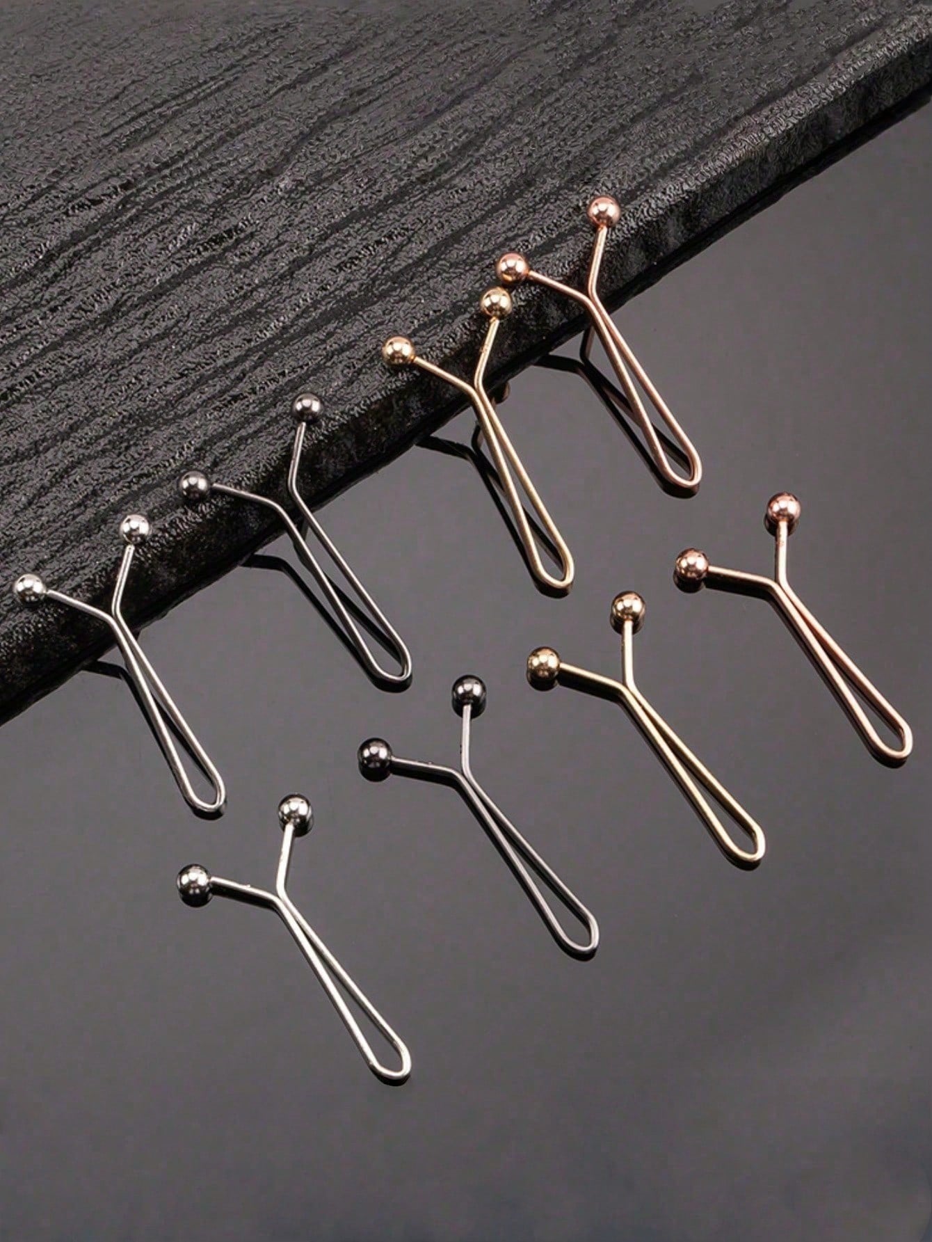 10-1pc U-Shaped Metal Belt, Minimalist Gold/Silver/Black Waist Clip, Pants Waist Tightener, No Sewing Required To Adjust Waist/Pant Leg/Cuff Length, Suitable For Clothing, Scarves, Curtains And Daily