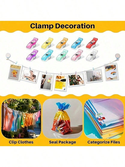 10/20pcs/Set Mini Random Color Edged Positioning Clips, Plastic Quilting Clips, Sewing Clips, Scrapbooking Clips, Fabric Fixation, DIY Craft Clips