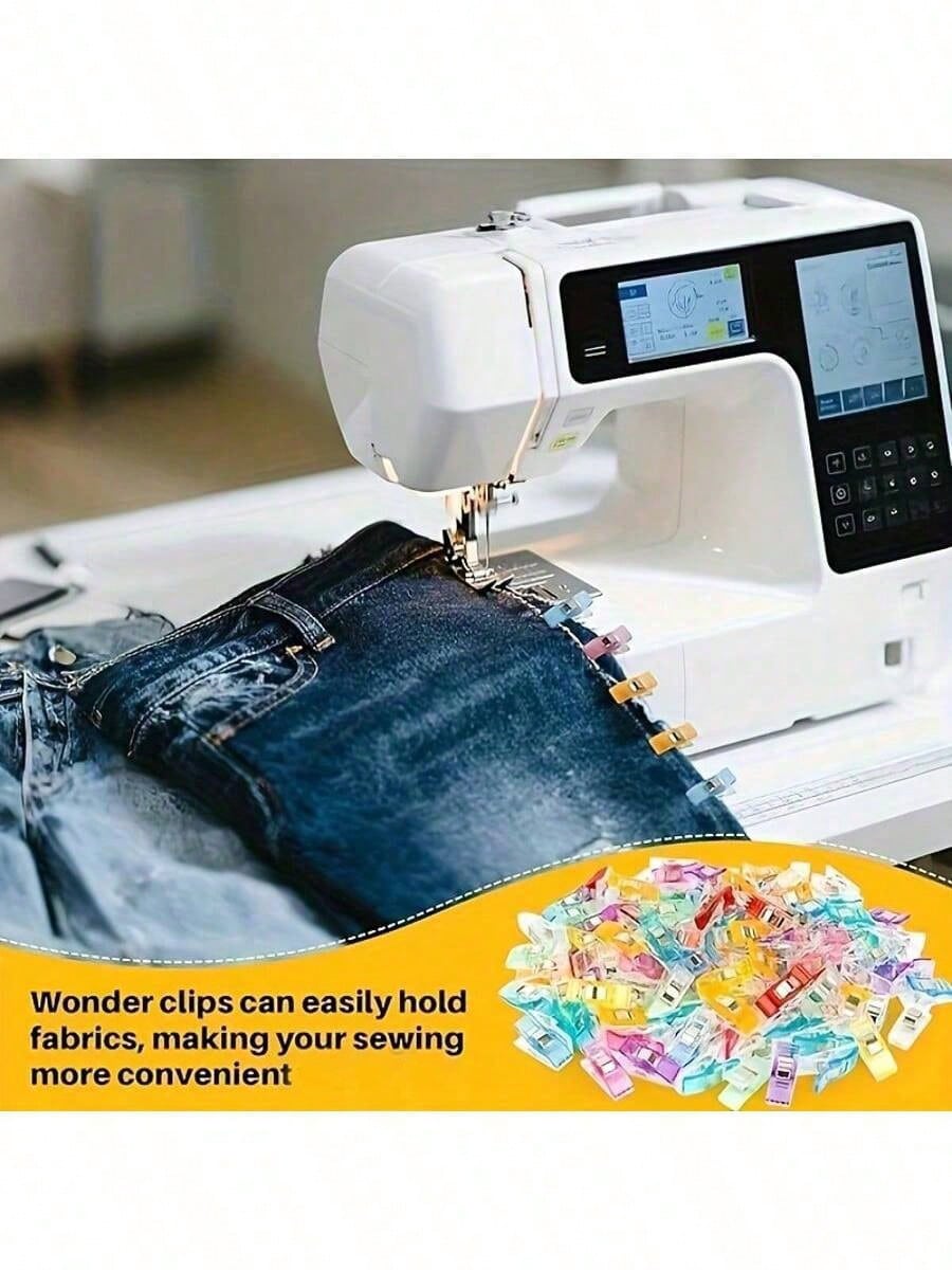 10/20pcs/Set Mini Random Color Edged Positioning Clips, Plastic Quilting Clips, Sewing Clips, Scrapbooking Clips, Fabric Fixation, DIY Craft Clips