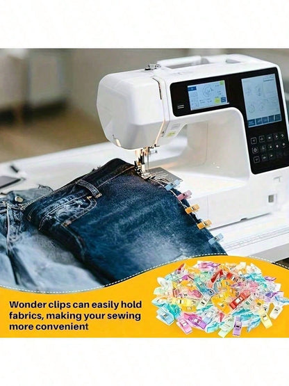 10/20pcs/Set Mini Random Color Edged Positioning Clips, Plastic Quilting Clips, Sewing Clips, Scrapbooking Clips, Fabric Fixation, DIY Craft Clips