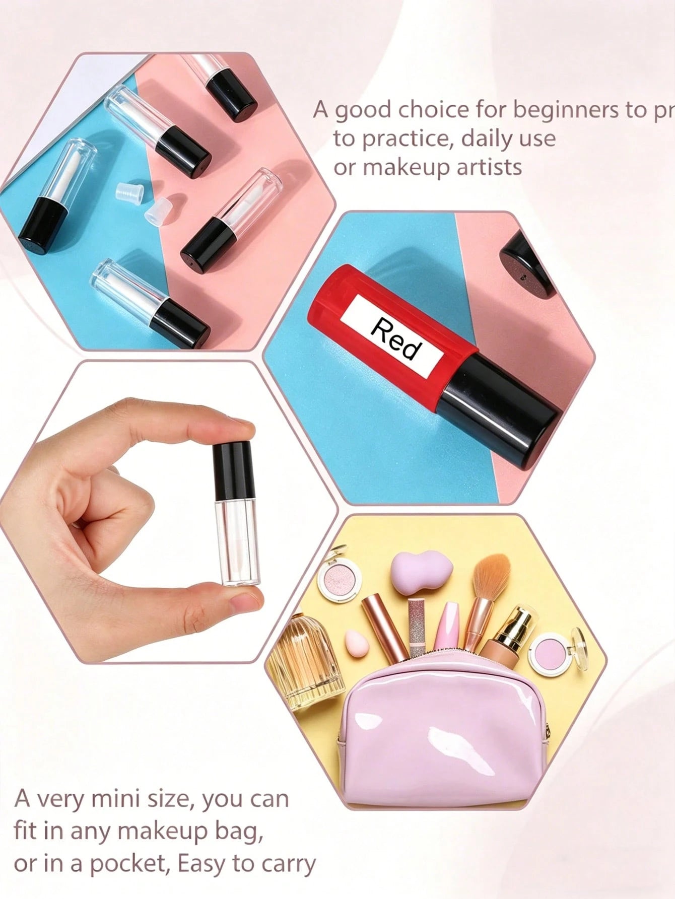 10/6/5/2/1pc Mini Travel Refill Bottles, 3ml Portable Makeup Containers For Foundation, Concealer & Lipstick, Leakproof Screw Caps, Refillable Cosmetic Sample Jars For Travel, Vacation, Outdoor Use, B