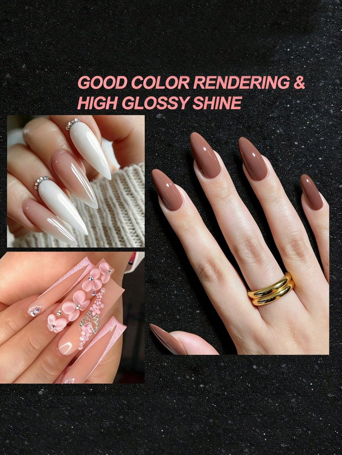 10 Colors Nail Powder Set, Nude Pink & White High Gloss Series Set, Nail Art DIY Design, 3D Sculpting French Manicure Extension & Nail Carving, Gift For Women/Girls