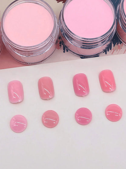 10 Colors Nail Powder Set, Nude Pink & White High Gloss Series Set, Nail Art DIY Design, 3D Sculpting French Manicure Extension & Nail Carving, Gift For Women/Girls