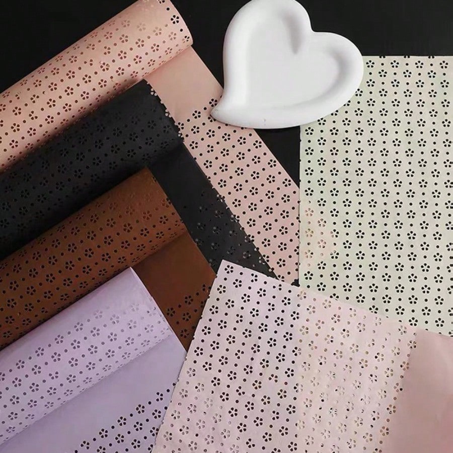 10-Pack 3D Openwork Waterproof Sakura Paper Set-Unique A5-Sized Handmade Paper, Floral Gift Wrapping Paper, Ideal For Florists, Scrapbooking, Gift Wrapping, Journal Making, Card Collage, And DIY Craft