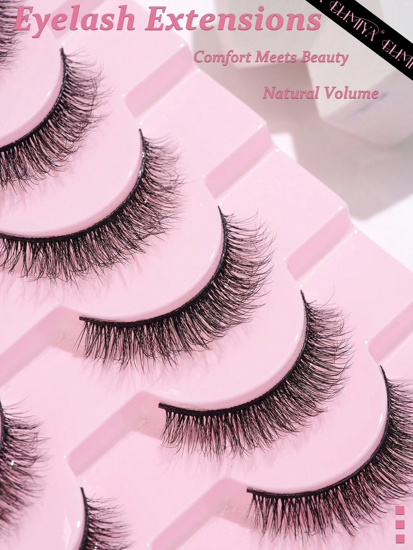 10 Pairs 5D Curly, Natural-Looking False Eyelashes, 10mm Strip Eyelashes