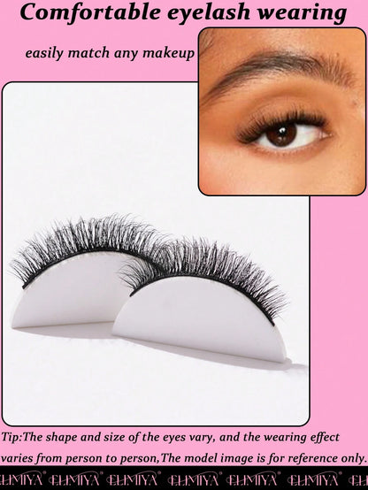 10 Pairs 5D Curly, Natural-Looking False Eyelashes, 10mm Strip Eyelashes