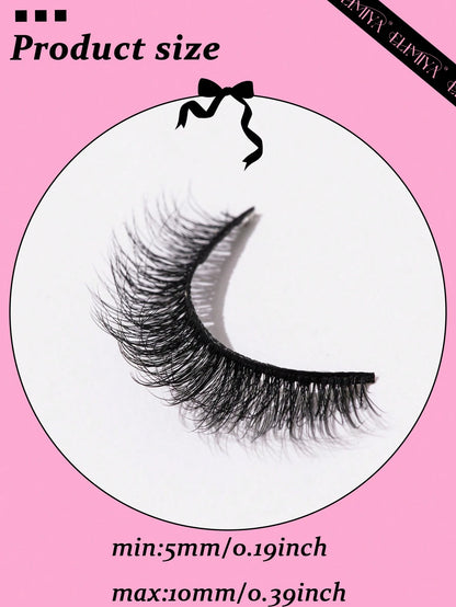10 Pairs 5D Curly, Natural-Looking False Eyelashes, 10mm Strip Eyelashes