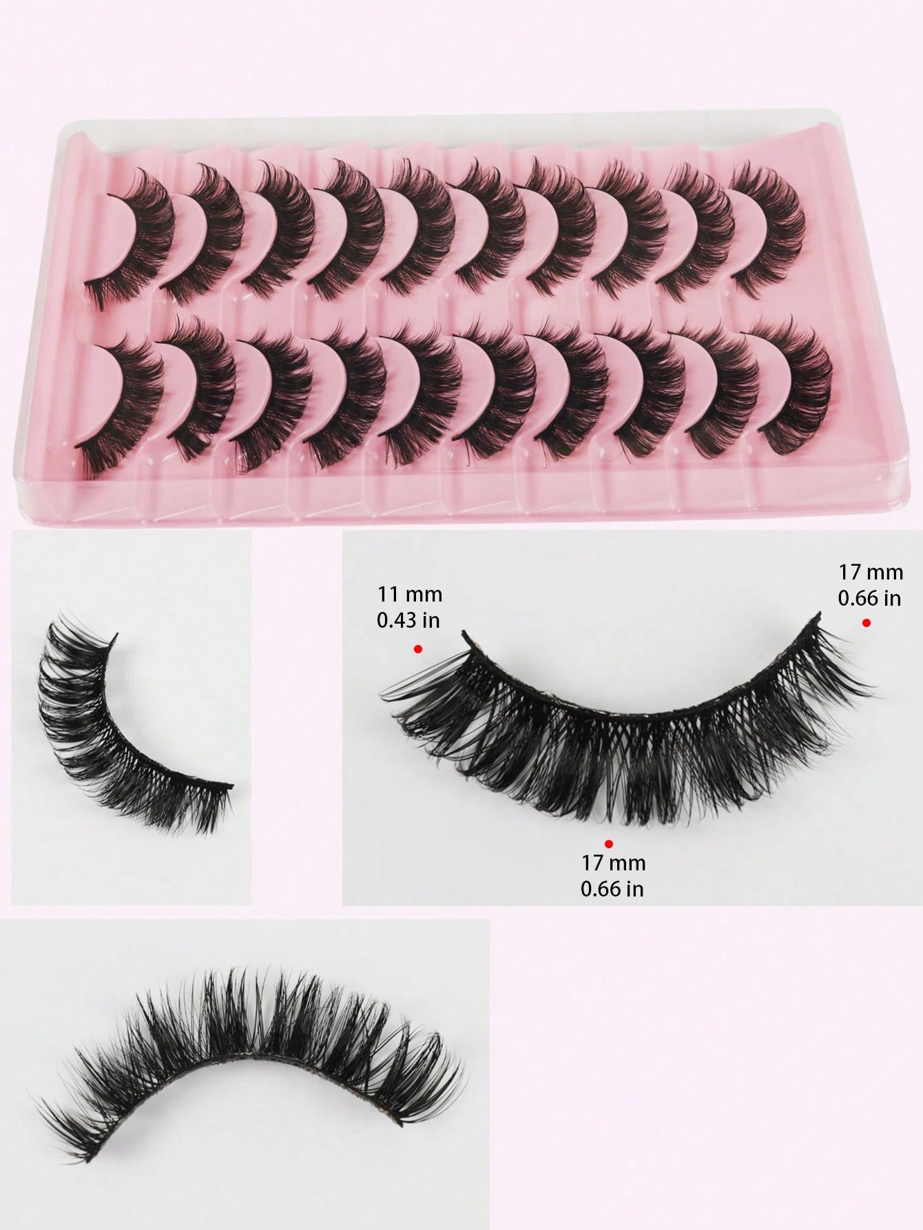 10 Pairs Russian Faux Mink Lashes, 3D Fluffy Dramatic Wispy False Eyelashes, Lengthening & Volumizing Eyelash Extension Kit, Makeup Beauty Products