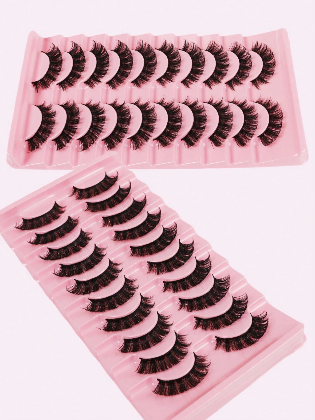 10 Pairs Russian Faux Mink Lashes, 3D Fluffy Dramatic Wispy False Eyelashes, Lengthening & Volumizing Eyelash Extension Kit, Makeup Beauty Products