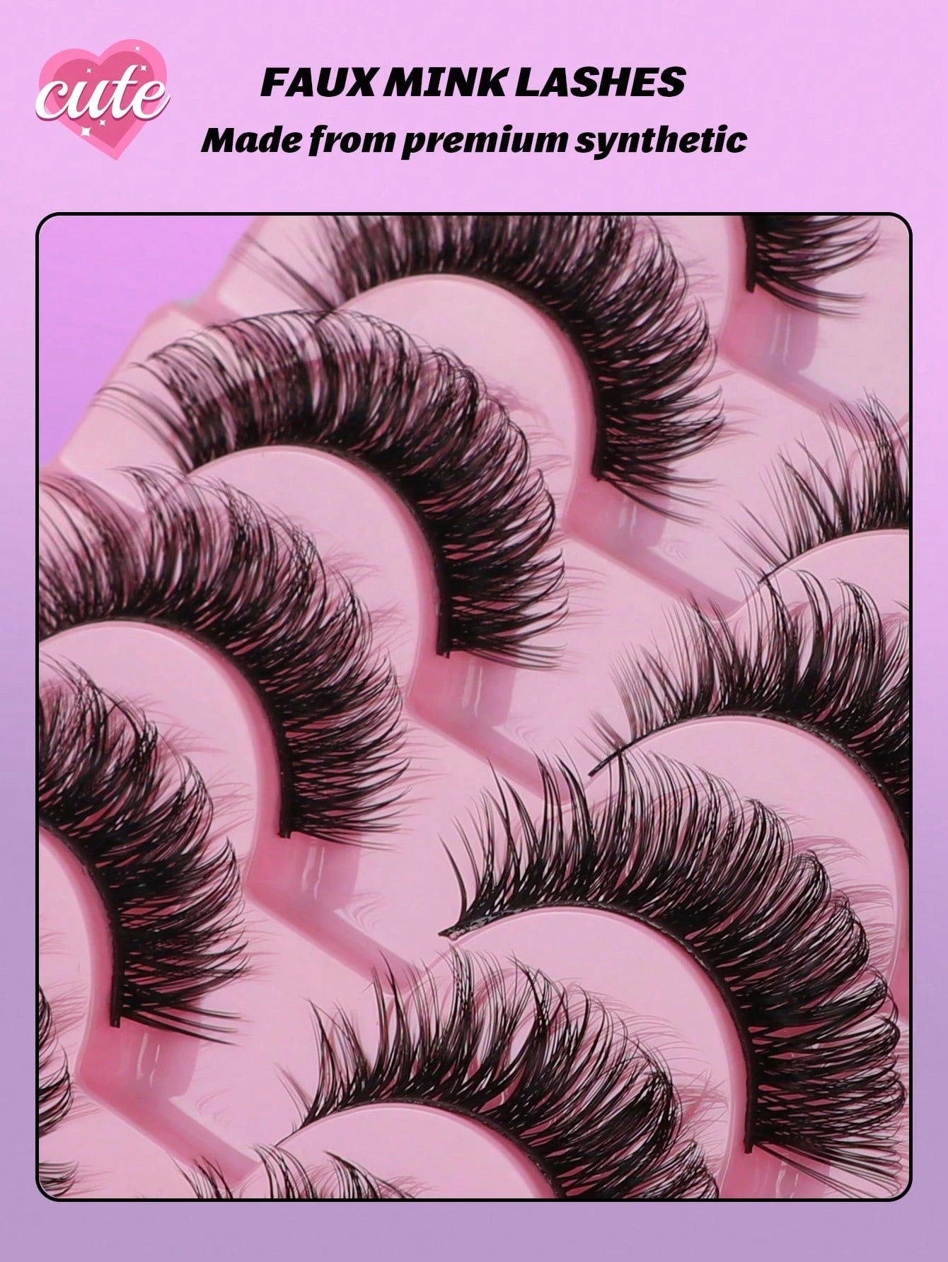 10 Pairs Russian Faux Mink Lashes, 3D Fluffy Dramatic Wispy False Eyelashes, Lengthening & Volumizing Eyelash Extension Kit, Makeup Beauty Products