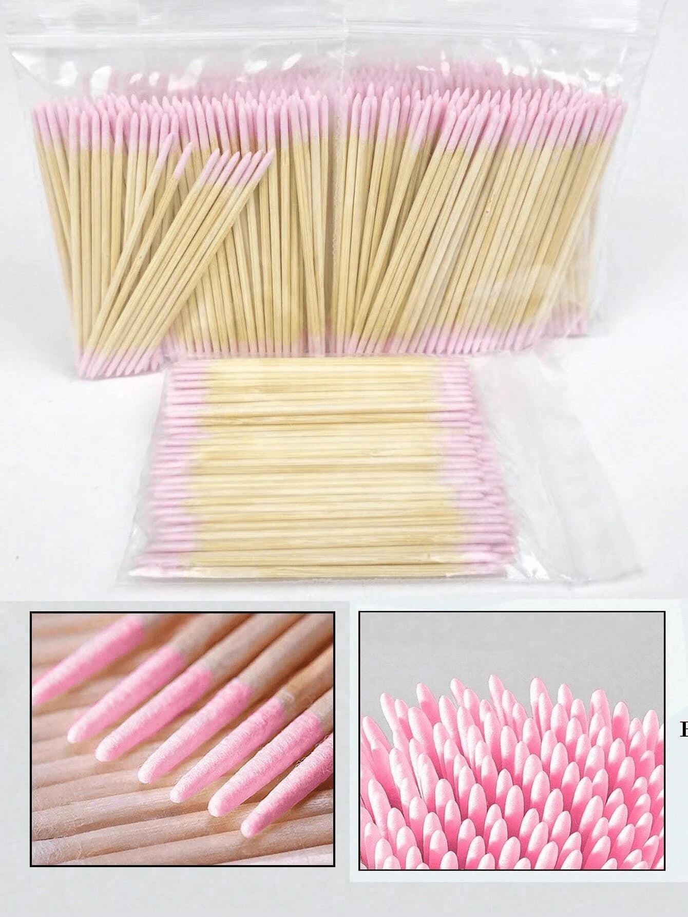 100/200/300/500/2000/5000pcs/20pcs Double-Ended Nail Polish Applicator Sticks, Small Double-Ended Eyebrow Makeup Applicator Tools, Approx. 100pcs/Pack (Packaging Options 1/2/3/5 Packs), Multi-Function