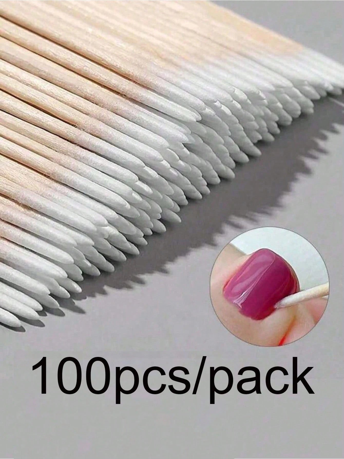 100/200/300/500/2000/5000pcs/20pcs Double-Ended Nail Polish Applicator Sticks, Small Double-Ended Eyebrow Makeup Applicator Tools, Approx. 100pcs/Pack (Packaging Options 1/2/3/5 Packs), Multi-Function
