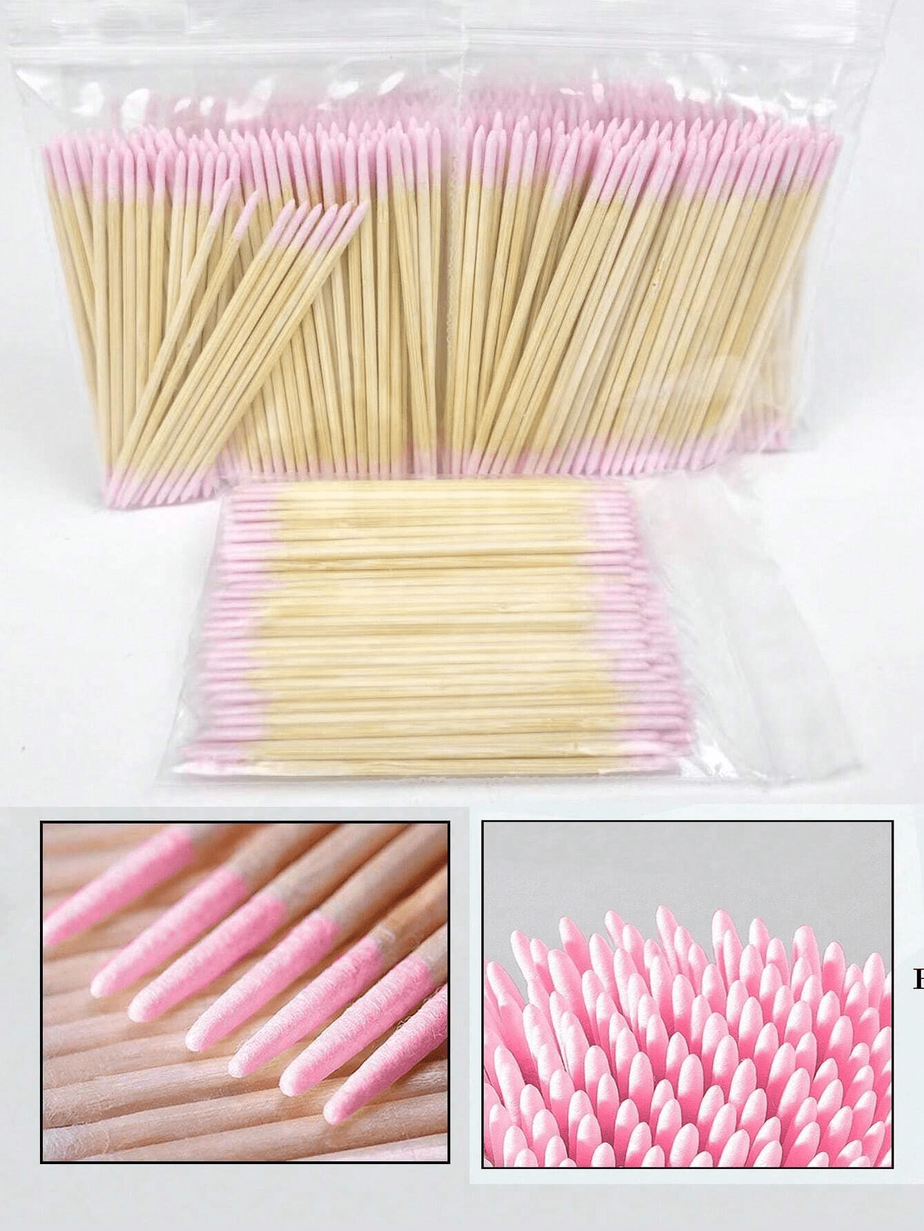 100/200/300/500/2000/5000pcs/20pcs Double-Ended Nail Polish Applicator Sticks, Small Double-Ended Eyebrow Makeup Applicator Tools, Approx. 100pcs/Pack (Packaging Options 1/2/3/5 Packs), Multi-Function