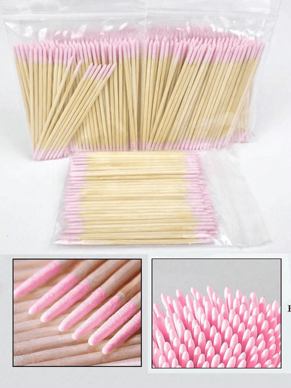 100/200/300/500/2000/5000pcs/20pcs Double-Ended Nail Polish Applicator Sticks, Small Double-Ended Eyebrow Makeup Applicator Tools, Approx. 100pcs/Pack (Packaging Options 1/2/3/5 Packs), Multi-Function