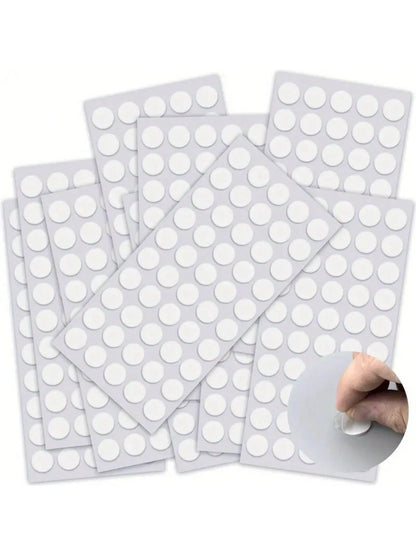 100/200/300pcs Acrylic Polka Dot Double-Sided Adhesive Tape, Christmas Decoration Fixative Sticker, Dot Sticker Tape, Size 12mm/0.39inch, 20mm/0.78inch, Removable Transparent Adhesive Tape Without Tra