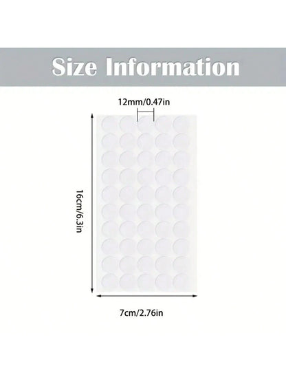 100/200/300pcs Acrylic Polka Dot Double-Sided Adhesive Tape, Christmas Decoration Fixative Sticker, Dot Sticker Tape, Size 12mm/0.39inch, 20mm/0.78inch, Removable Transparent Adhesive Tape Without Tra