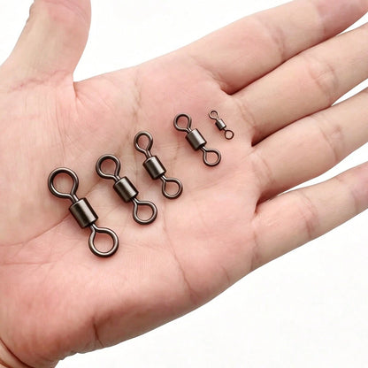 100/20pcs Stainless Steel Barrel Swivels For Saltwater And Freshwater Fishing