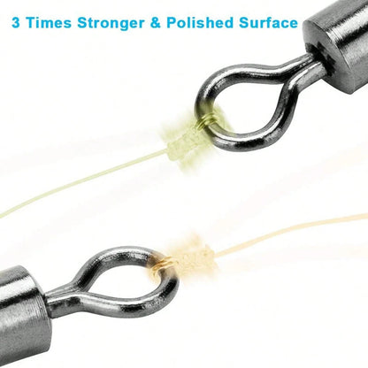 100/20pcs Stainless Steel Barrel Swivels For Saltwater And Freshwater Fishing