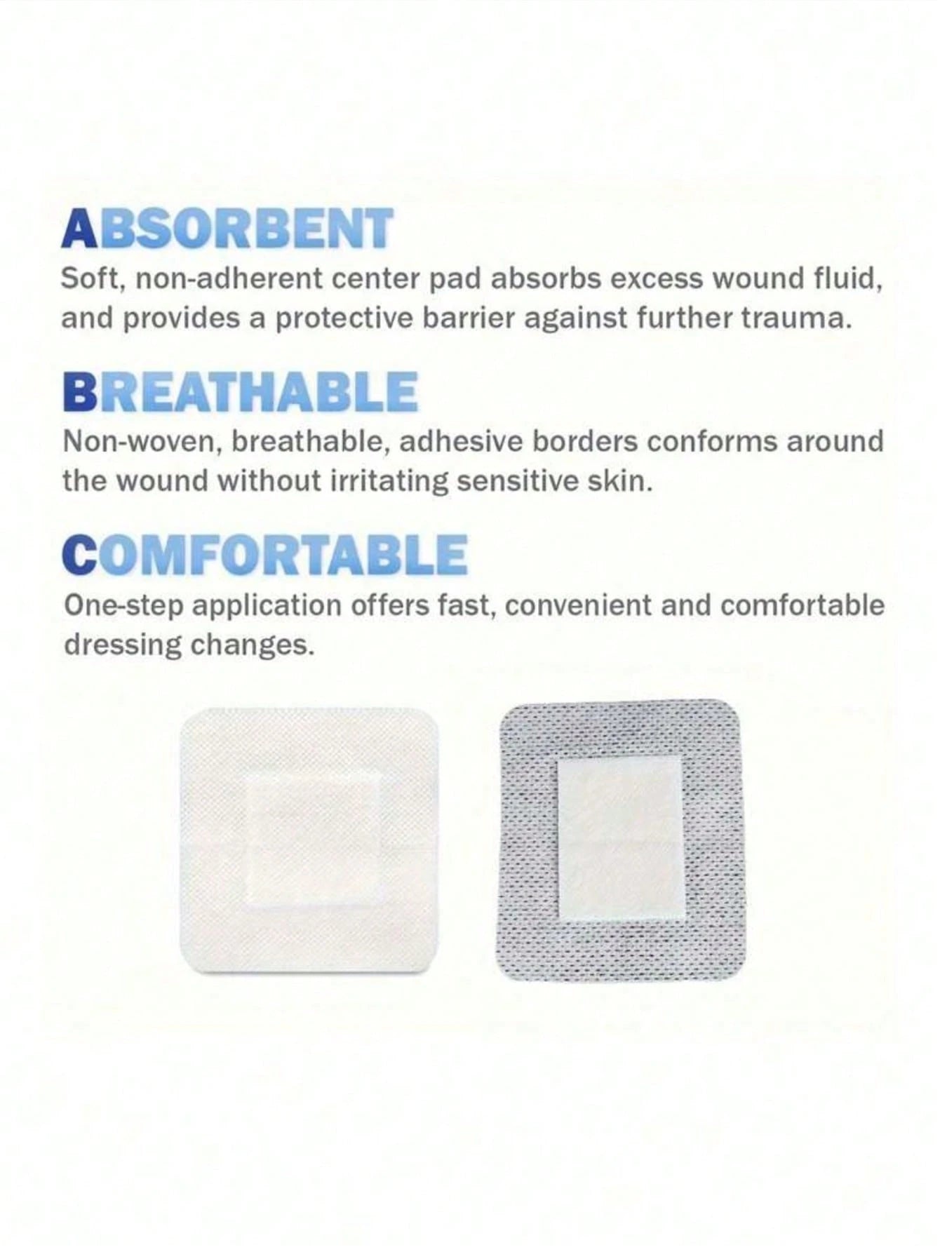100/50/30/20/10pcs Breathable Self-Adhesive Patches, Soft Non-Woven Skin Stickers With Flexible Edges, Latex-Free, Comfortable & Gentle For Daily Skin Care Use