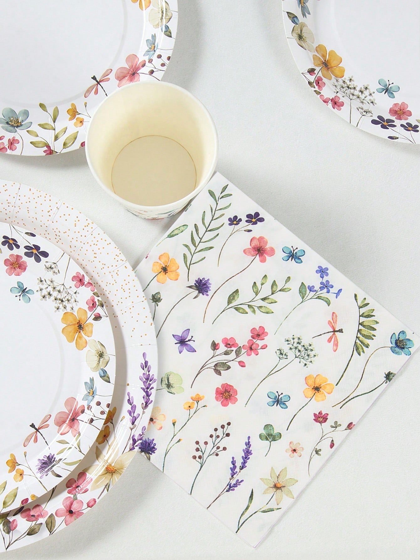 100/60/16pcs Wild Flower Pattern Paper Napkins, Spring Floral Pattern Paper Napkins, Birthday Decor Tableware Napkins, Cute Flower Tableware, Tea Party Wedding Party Decor, Baby Shower Decor, Home Dec