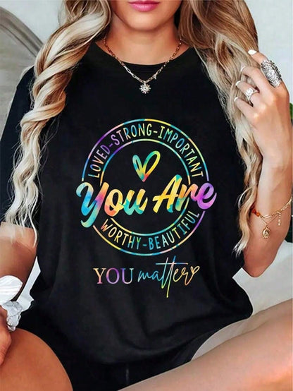 100% Cotton Tie Dye You Matter Kindness Mental Health Awareness Warrior T-Shirt