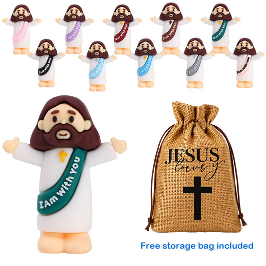 100 Pcs Party Centerpieces, Mini Jesus Statues, Loose Small Jesus Figurines, Christ The Savior Treasure Hunt Decorations, First Communion Supplies, VBS Crafts, Church Decorations, Sunday Religious Par