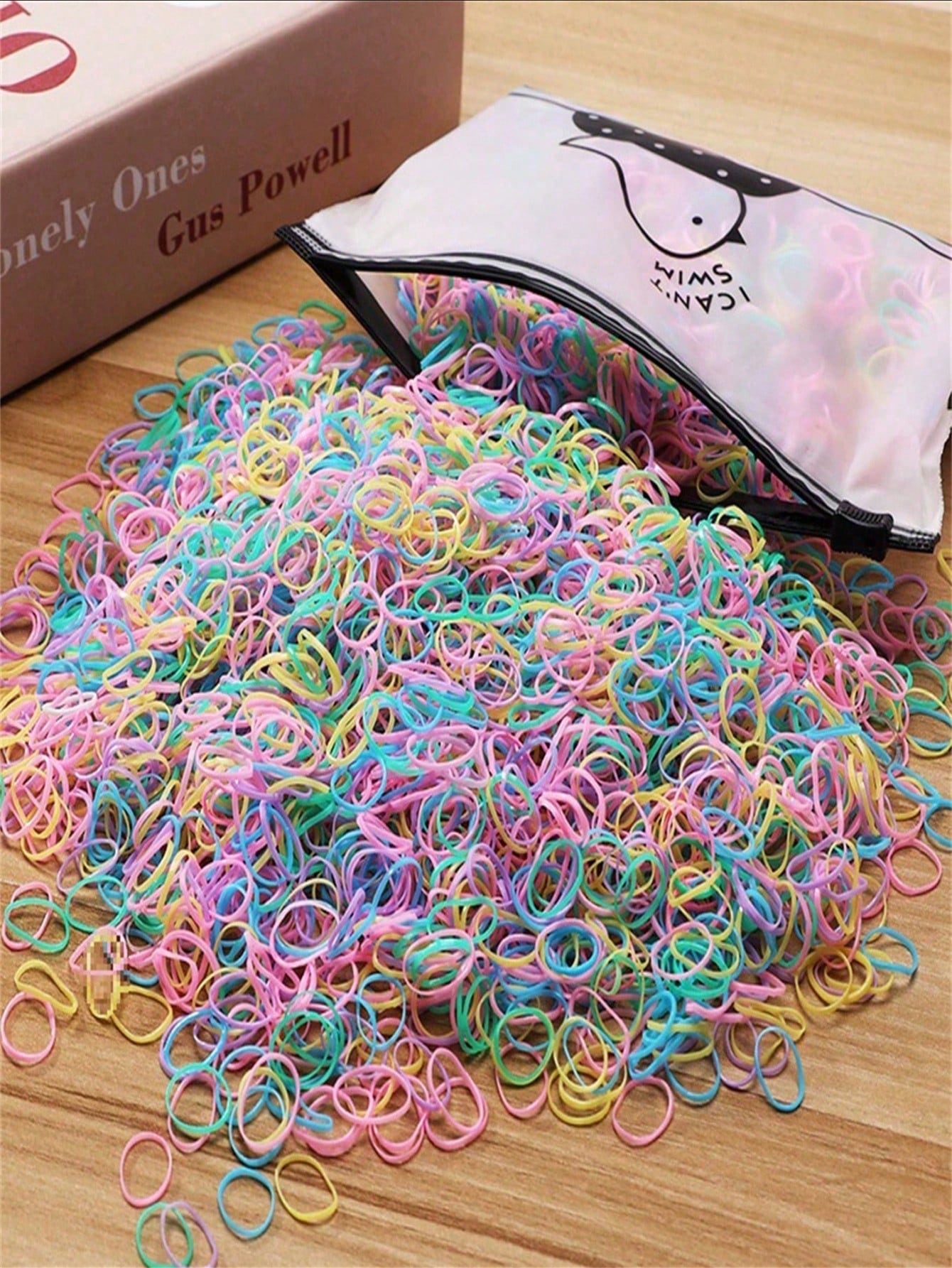 1000/2000pcs/Pack Disposable Elastic Hair Ties, Suitable For Hairstyling, Daily Decoration, All Seasons And Gym Use