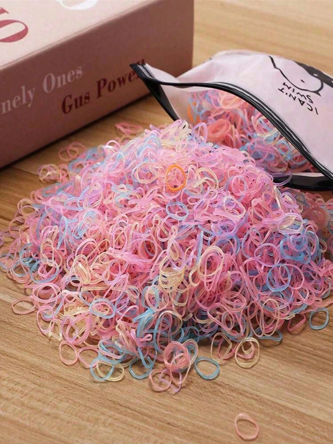 1000/2000pcs/Pack Disposable Elastic Hair Ties, Suitable For Hairstyling, Daily Decoration, All Seasons And Gym Use