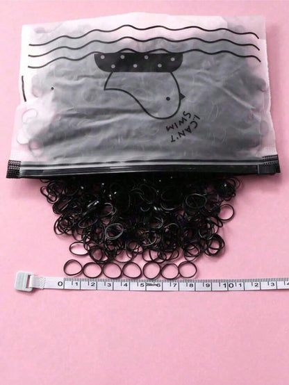 1000/2000pcs/Pack Disposable Elastic Hair Ties, Suitable For Hairstyling, Daily Decoration, All Seasons And Gym Use