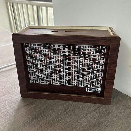 10000/5000/3000/1000 Euro Wooden Piggy Bank, Wooden Crafts Coin Saving Box, Perfect Birthday Gift