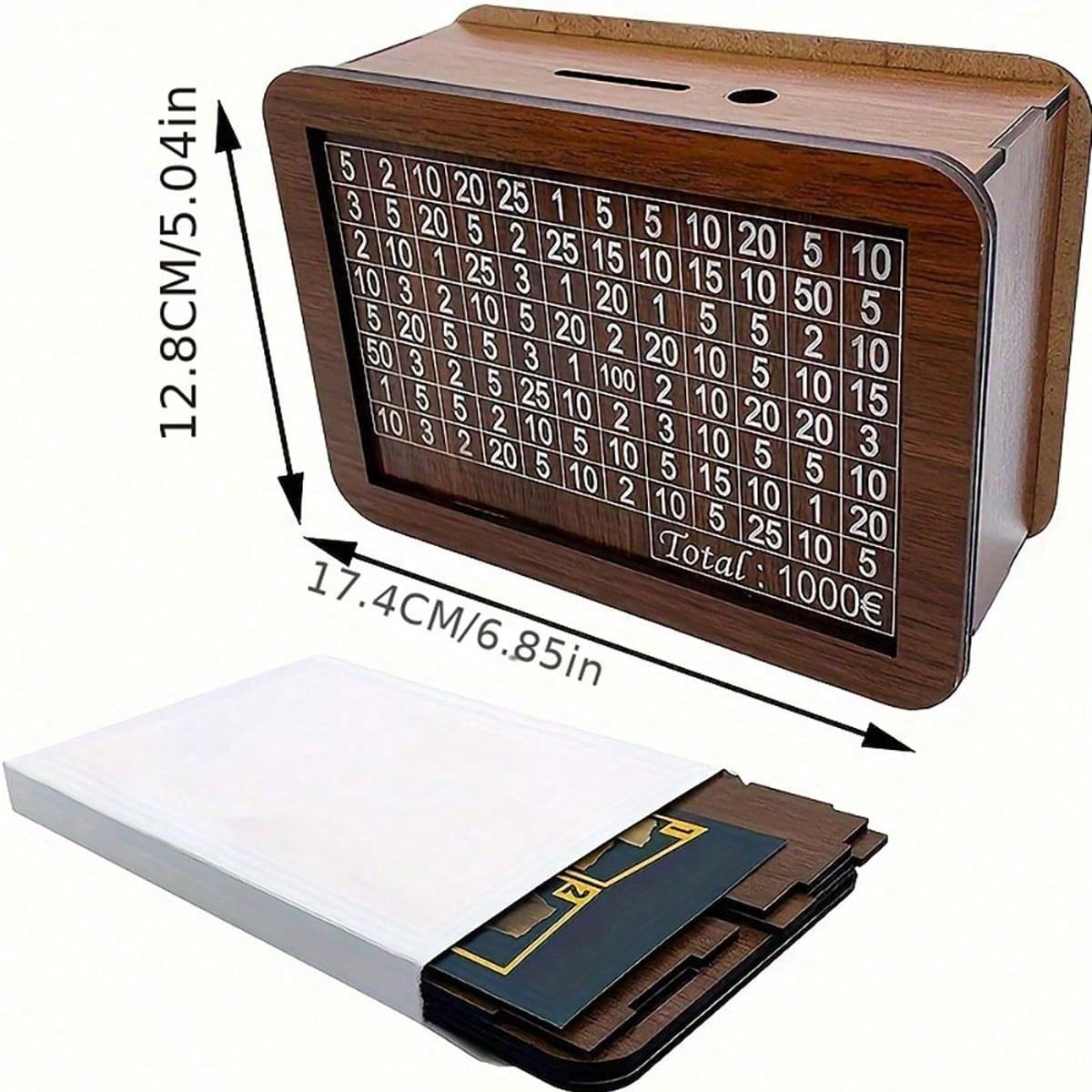 10000/5000/3000/1000 Euro Wooden Piggy Bank, Wooden Crafts Coin Saving Box, Perfect Birthday Gift