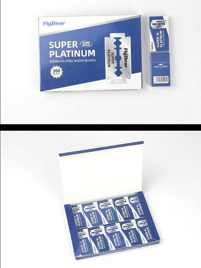 100pcs High Quality Stainless Steel Manual Razor Blades, Sharp And Durable Multi-Purpose Blades For Shaving, Double Edge Razor Blades