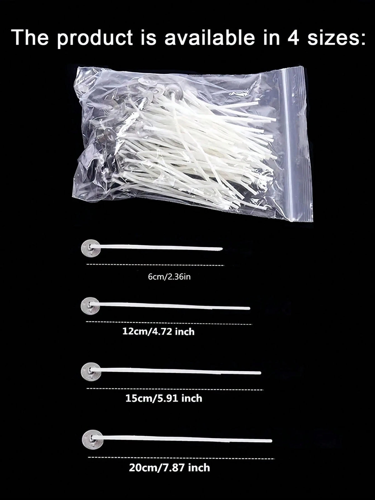 100PCS Multi Length Pre Waxed Smokeless Lead Free Metal Sustainer Candle Wick Stable Burning For Soy Beeswax Paraffin Diy Wedding Aromatherapy Home Craft Decor Supply