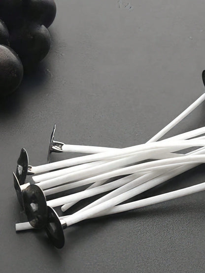 100PCS Multi Length Pre Waxed Smokeless Lead Free Metal Sustainer Candle Wick Stable Burning For Soy Beeswax Paraffin Diy Wedding Aromatherapy Home Craft Decor Supply