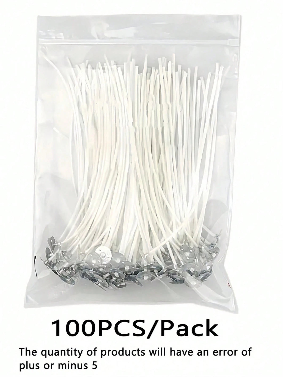 100PCS Multi Length Pre Waxed Smokeless Lead Free Metal Sustainer Candle Wick Stable Burning For Soy Beeswax Paraffin Diy Wedding Aromatherapy Home Craft Decor Supply