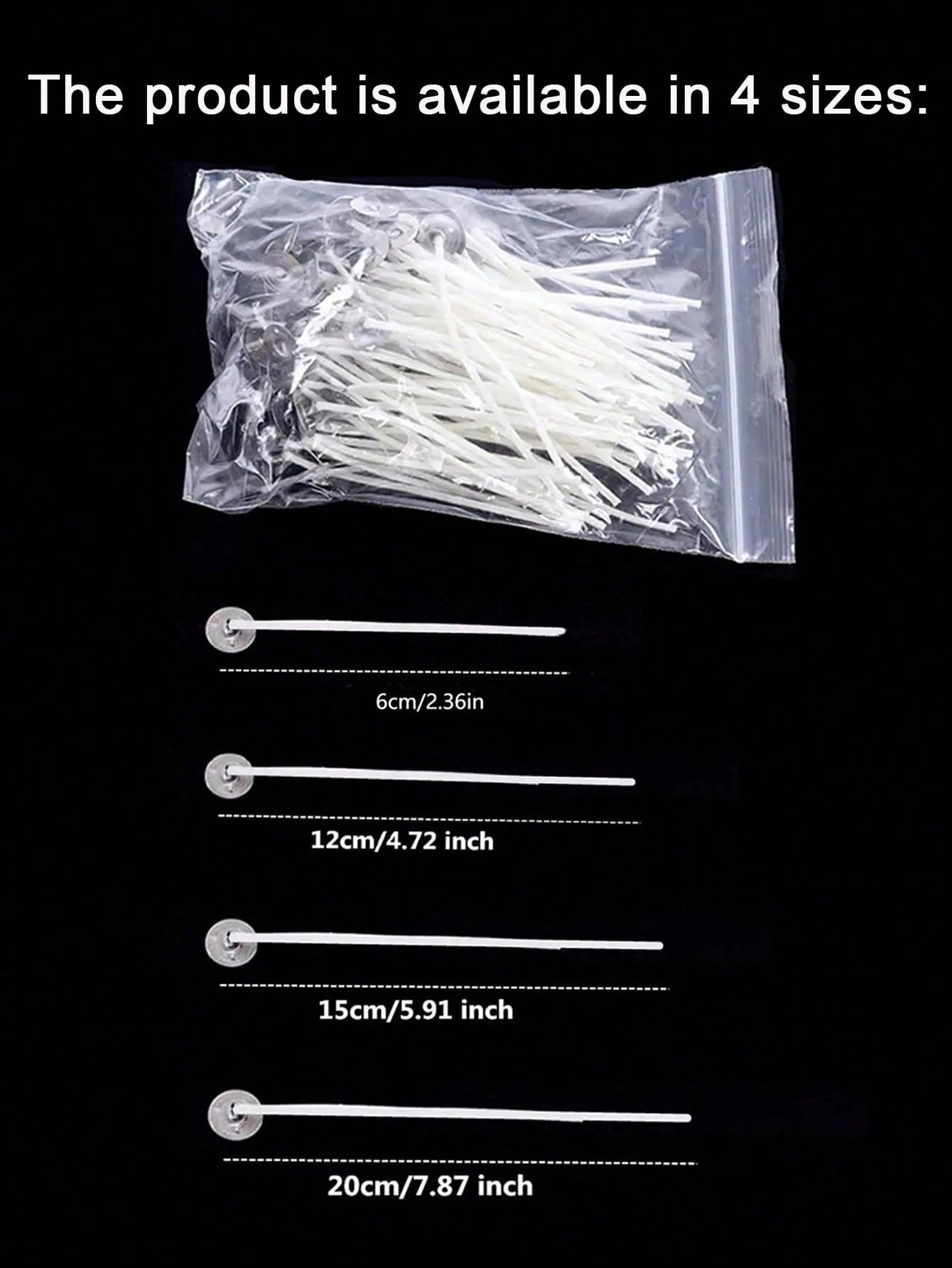 100Pcs Pre-Waxed Candle Wicks With Metal Sustainers Smokeless & Lead-Free For Soy Wax, Beeswax & Paraffin Candle Making DIY Craft Supplies For Container, Pillar, Votive Candles Home Decor, Wedding Par