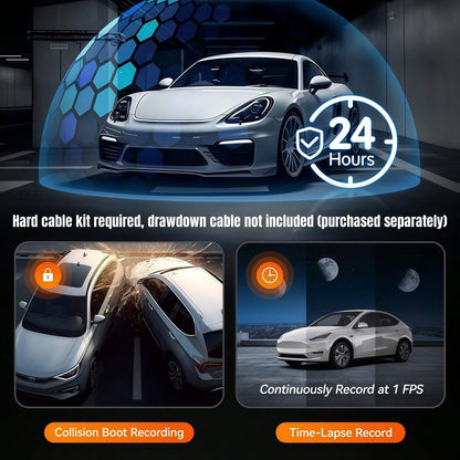 1080P 3 Camera, Dash Cam For Cars, Front Inside And Rear Camera, Car Camera With IR Night Vision, Loop Recording, Wide Angle Car DVR Camera With 2 Inch IPS Screen 32GB Memory Card