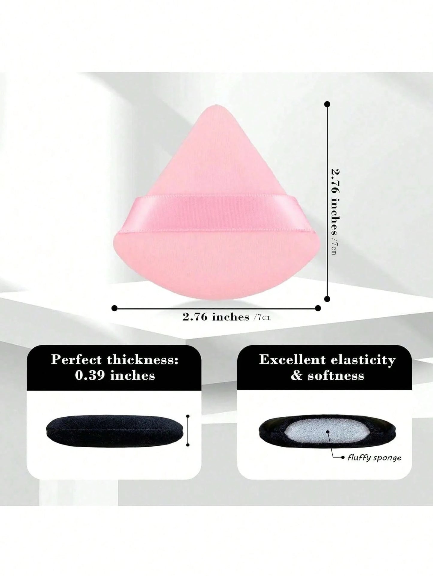 10pc Reusable Multi-Functional Triangle Makeup Sponge Applicator, Suitable For Liquid Foundation, Concealer, BB Cream, Sunscreen, Cushion Foundation, Blush Etc., Can Perfectly Replace Your Makeup Brus