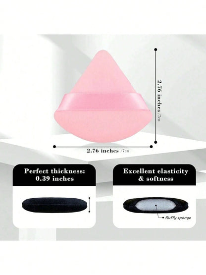 10pc Reusable Multi-Functional Triangle Makeup Sponge Applicator, Suitable For Liquid Foundation, Concealer, BB Cream, Sunscreen, Cushion Foundation, Blush Etc., Can Perfectly Replace Your Makeup Brus