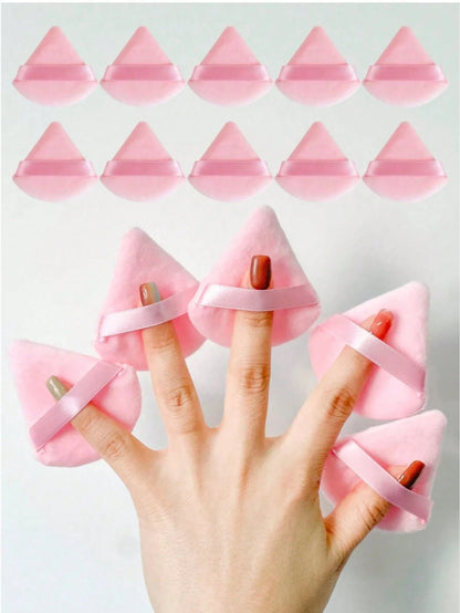 10pc Reusable Multi-Functional Triangle Makeup Sponge Applicator, Suitable For Liquid Foundation, Concealer, BB Cream, Sunscreen, Cushion Foundation, Blush Etc., Can Perfectly Replace Your Makeup Brus