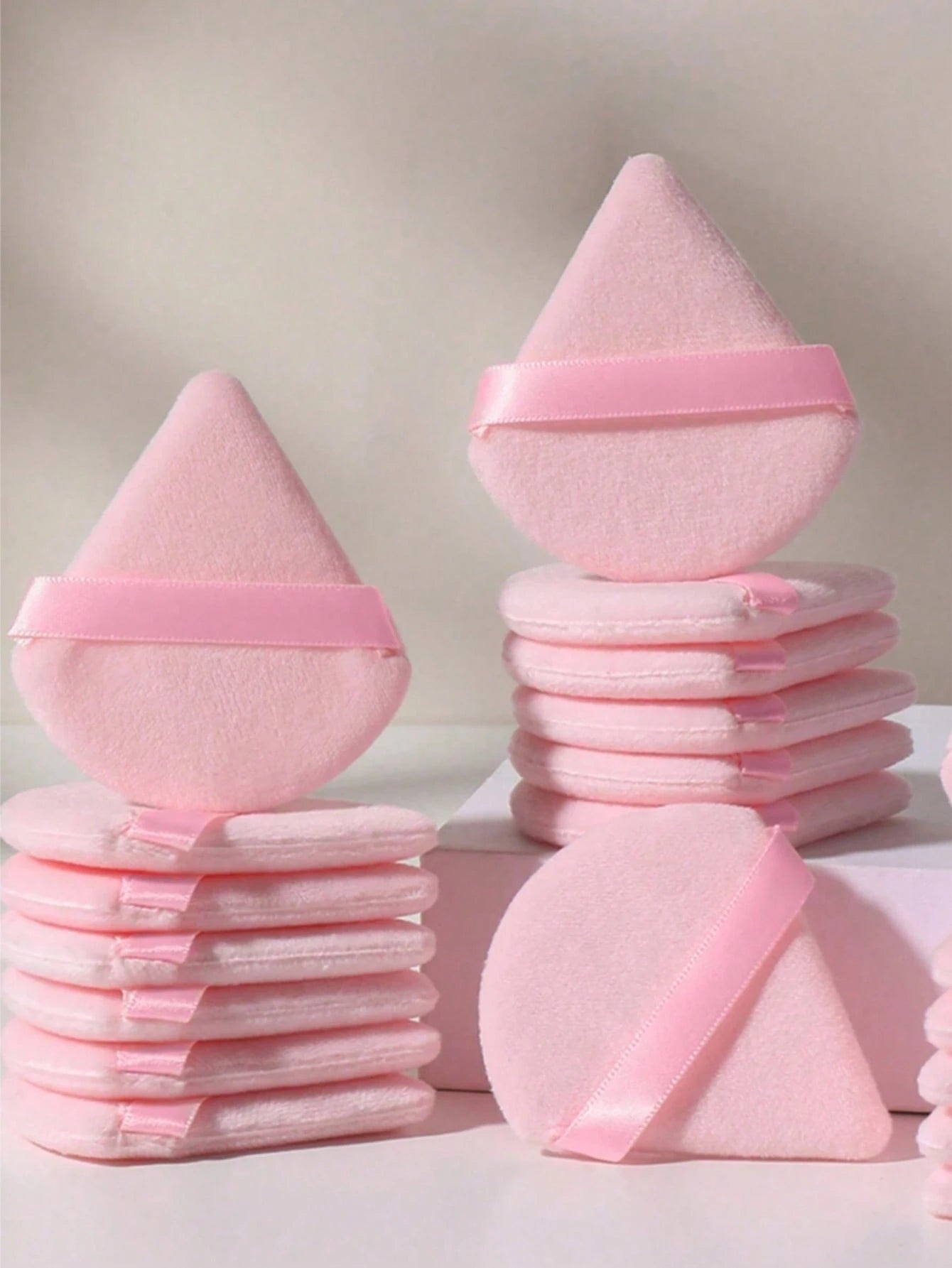 10pc Reusable Multi-Functional Triangle Makeup Sponge Applicator, Suitable For Liquid Foundation, Concealer, BB Cream, Sunscreen, Cushion Foundation, Blush Etc., Can Perfectly Replace Your Makeup Brus
